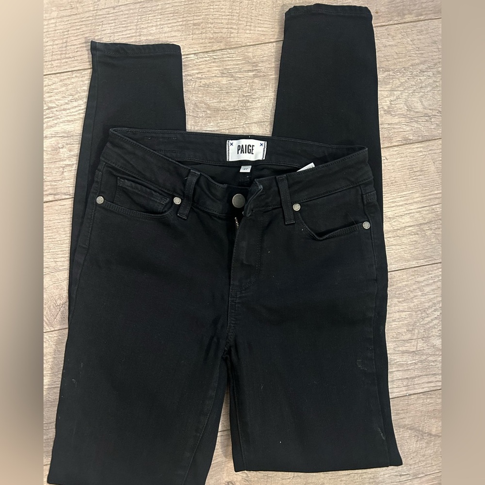 PAIGE Black Skinny Jeans — Classic Slim Fit